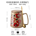 700ml Large Capacity Coffee Cup Office Water Drinkware Chinese Style Hand-painted Cups Ceramic Mug Fathers Day Gifts