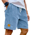 2026 New Mens Corduroy Shorts Retro Embroidered Logo Lace Up Casual Summer European American Fashion Drawstring Beach Pants