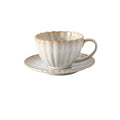 Vintage high-end striped kiln turned ceramic cup, hotel home office milk coffee cup, afternoon tea drinking cup
