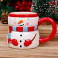 Santa 3D Hand-Painted Ceramic Mug with Handgrip Coffee Milk Tea Perfect Gift Christmas Holiday Gift Box Cartoon Creative