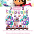 New Gabby Cat Birthday Party Decorations Gabbys Dollhouse Cup Plate Balloons Happy Banner Supplies for Kids Favors Girl Gifts