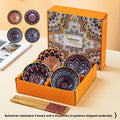 Bohemian Ceramic Tableware Household Gift Blue and White Porcelain Chopsticks Bowl Set Gift Box Packing