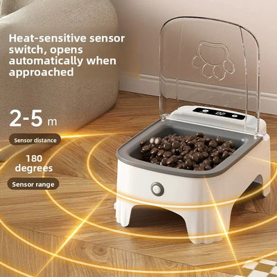 2025 Smart Pet Feeder Automatic Induction Moisture Proof Cat Dog Food Dispenser Easy to Clean Durable for African European Ma...