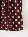 KONDALA Chic Summer Elegant Brown Woman Blouse Polka Dot Fashion 2026 O-Neck Vintage Sleeveless Shirt Teacher Loose Mujer Vest