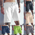 2026 New Men's Cotton Linen shorts Pants Male Summer Breathable Solid Color Linen Trousers Fitness Streetwear S-4XL