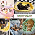 Cute Lace-Trimmed Pet Cat Princess Sofa Bed For Four Seasons  Washable and Removable Soft Plush Oval for Small Dogs/Cats