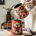 700ml Large Capacity Coffee Cup Office Water Drinkware Chinese Style Hand-painted Cups Ceramic Mug Fathers Day Gifts