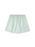 SuyaDream, Woman 100%Real Silk Shorts, 19mm, Elastic Waist, Comfortable Healthy Home Shorts, 2024 Spring Summer Pants, White