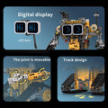 Digital display 5-in-1 transformable robot model assembly, remote control robot building blocks toy, children's toy gift