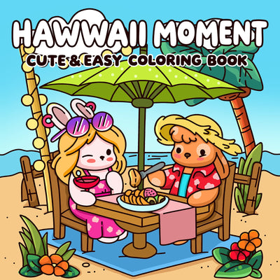 Picture Book With 24 Pages Suitable For Travel And Leisure Featuring The New Summer Theme Seaside Hawaii Coloring Book