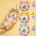 1 Pc Cute Pet Birthday Cake Bib Washable Cat & Dog Bib Birthday Party Decoration Photo Decoration