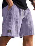 Men's Jacquard Casual Shorts Summer Harajuku Solid Sweatpants Fashion Men Short Pants Retro Men Clothes Roupas Streetwear New