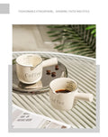 3oz/90ml Espresso Coffee Ceramic Small Milk Cup Wth Scale Coffee Measuring Cup Extraction Cup With V-Shaped Mouth Pitcher