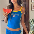 Y2k Five-star Brazil Crop Top Summer Women Aesthetics Baby Tees Gothic Emo Girl Vintage Letter Print Casual Short Sleeve T-shirt