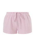 Casual Striped Shorts Women y2k Clothing Drawstring Elastic Waist Loose Fit Wide Leg Bottoms 2000s Aesthetic Streetwear
