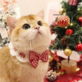 Cute Cat Collar Wool Crocheted Cats Bowtie Collar Bow Tie Pet Bib for Cats Kitten and Small Dogs Puppies Tie Accessories