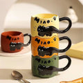 Stacking Cat Mug Coffee Tea Cup Cute Cartoon Design Stacking Creative Adorable Ceramic Fun Gift For Daily Household Use Mug