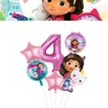 New Gabby Cat Birthday Party Decorations Gabbys Dollhouse Cup Plate Balloons Happy Banner Supplies for Kids Favors Girl Gifts