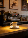 80ML Ceramic Espresso Cups Thick Design 9mm Cup Wall for Double Espresso Premium Quality Coffee Cup Barista Accessories