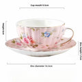 Bone China Coffee Cup Saucer Spoon Set Flower Tea Cups Set European Porcelain Cup and Saucer For Coffee Ceramic Cups Mugs Gift