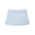 Women's Solid Color Skort with Belt Side Zipper Casual Shorts Skirts Fashionable And Stylish Women's Clothing
