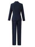 Single-Breasted Notch Lapel Suit Set: Slim-Fit Blazer & Formal Trousers, Minimalist Commuter Style with Elegant Sophistication