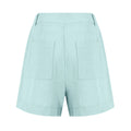 Cotton Linen Solid Shorts For Women Button High Waist Summer Loose Casual Pockets Shorts Female Pants Women Clothing