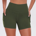 1PCS Women Shorts with Pockets Tummy Control Butt Lifting Cycling Tights Stretchy Slim Sports Shorts Summer Casual Wear