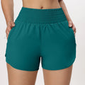Women High Waisted Athletic Shorts Running Shorts with Zipper Pockets Elastic Workout Shorts for Yoga Breathable Sports Shorts