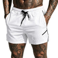 Men's new breathable mesh quick-drying sports shorts with a drawstring waistband, suitable for casual and fashionable sports wea