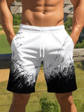 Summer Coconut Tree Pattern Swim Trunks for Men Fashion Beach Vacation 3D Printed Hawaiian Short Pants Loose Breathable Shorts