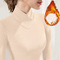 Autumn Winter New Semi High Neck V-neck Women's T-shirt Fleece Wearing Inside Women's Thermal Underwear Women Clothing