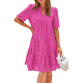 Women's Long Simple Casual Solid Hollow Out Pure Cotton Holiday Style High Waist Fashion Mid-Calf Summer Dresses NEW Vestidos