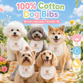 100% Cotton Pet Bib Lace Edge Bear Print Dog Bandana Saliva Towel for Small Dogs Cats Puppy Accessories