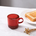 High-value stoneware mug with lid, multi-color optional, non-slip bottom, household coffee cup water cup
