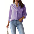 Classic Blue Striped Shirt Women 2026 Spring Streetwear Vintage Long Sleeve Blouses Female Casual Loose Single-Breasted Shirts