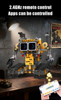 Digital display 5-in-1 transformable robot model assembly, remote control robot building blocks toy, children's toy gift