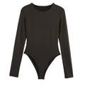HXAO Woman 2025 Bodysuits Long Sleeve Black Body For Women Spring Summer Slimming Bodysuit Lingerie One Piece Thong Bodysuit