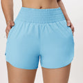CHRLEISURE Women's Running Shorts with Zipper Pockets Quick-Dry Gym Shorts with Liner Elastic Waist Band Athletic Shorts