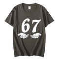 Six Seven 6 7 Meme Funny Hands T-shirt High Street Trend Fashion Short Sleeve T-shirts Men Women Clothing Casual Cotton T Shirts
