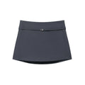 Women's Solid Color Skort with Belt Side Zipper Casual Shorts Skirts Fashionable And Stylish Women's Clothing