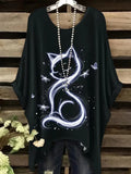 Cute Cat Pattern T Shirt for Women Animal 3D Printed Short Sleeves Summer Fashion Crew Neck Tops Girl Tees Streetwear T-Shirts