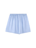 SuyaDream, Woman 100%Real Silk Shorts, 19mm, Elastic Waist, Comfortable Healthy Home Shorts, 2024 Spring Summer Pants, White