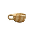 Unique INS Ceramic Coffee Cup Hand Pinched Plaid Water Cups Heat-resistant U-shaped handle Irregular Chessboard Mugs Breakfast