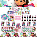 New Gabby Cat Birthday Party Decorations Gabbys Dollhouse Cup Plate Balloons Happy Banner Supplies for Kids Favors Girl Gifts