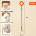 2 In 1 Retractable Cat Teaser Wand, Double-Sided Pet Massager Interactive Kitten Grooming Itch Relief Toy