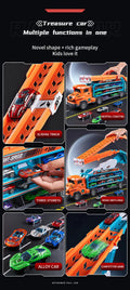 3D Rail Car - Over the Track, High Impact Flying Car - Transformed Inertial Car Puzzle Power Car Toy Set - Alloy Car Toy Set