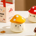 Mushroom Ceramic Mug with Lid Creative Couple's Cup Latte Mug Milk Cup Oat Cup Breakfast Cups Home Drinking Cups Tea Cups