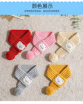 Dog Knitted Scarf Red Knit Scarves with Fuzzy Pompom Neck Warmer Bandana Xmas Holiday Winter Pet Puppy Cat Costume