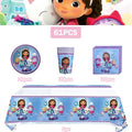 New Gabby Cat Birthday Party Decorations Gabbys Dollhouse Cup Plate Balloons Happy Banner Supplies for Kids Favors Girl Gifts